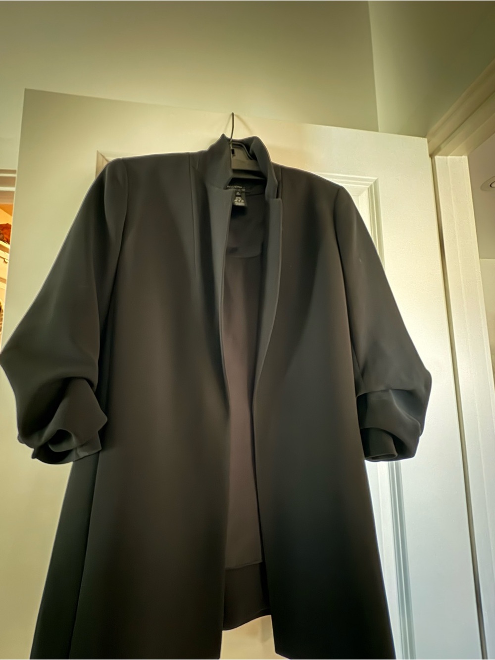 Lafayette 148 black Blazer with silk shell
